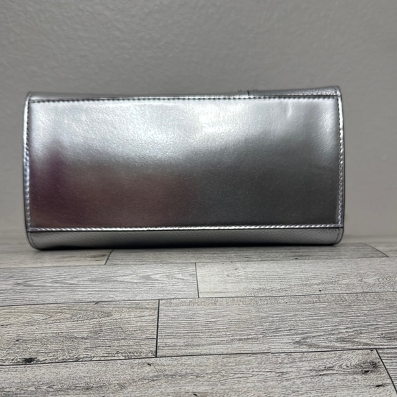 Michael Kors Avril Small Silver Satchel NWT - Picture 6 of 16